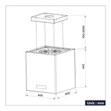 Intelligente Hotte aspirante îlot CIARRA 40cm CBCS4820-OW
