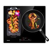 CIARRA 6500W Plaque à Induction 3 Foyers Fonction Booster CBBIH3BF-OW