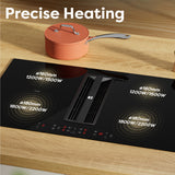 Ciarra ONE 83cm Electric Induction Hob with Integrated Plasma System CBBEH834BBF Extractor Hob