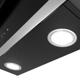 Ciarra Hotte Inclinée 60cm A+++ Contrôle Tactile 4 Vitesses Noir CBCB6736N-OW
