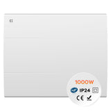 Ciarra Radiateur à inertie céramique 1000W |Chauffage électrique mural silencieux avec panneau digital CBHT10E
