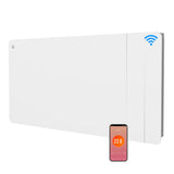 Ciarra Radiateur à inertie sèche radiateur electrique connecté economique céramique WiFi 2000W | Double cœur de chauffe céramique + film aluminium CBHTD20A-W