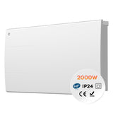 Ciarra Radiateur à inertie céramique 2000W |Chauffage électrique mural silencieux avec panneau digital CBHT20E