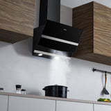 Ciarra Hotte Inclinée 60cm A+++ Contrôle Tactile 4 Vitesses Noir CBCB6736N-OW