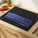 Ciarra Plaque à Induction 7200W avec 4 Zones et 9 Niveaux de Puissance CRGBIH472T