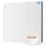 Ciarra Radiateur à inertie sèche radiateur electrique connecté economique céramique WiFi 1000W | Double cœur de chauffe céramique + film aluminium CBHTD10A-W