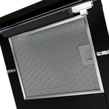 CIARRA Hotte Inclinée 650m³/h Classe A+++ Eclairage LED Noir CBCB6736H-OW