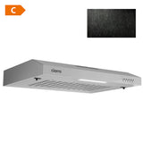 CIARRA Hotte Intégrée 60cm avec LED Eclairage Inox CBCS6903-OW