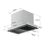 Ciarra 52cm Hotte Aspirante Casquette Hotte Encastrable, Commande Gestuelle & Tactile, Silencieuse CBCB5931C-OW
