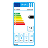 Ciarra Hotte Aspirante Decorative Hotte Noire Hotte Murale Inclinée 60cm avec Commandes Tactiles et Éclairage LED CBCB6765B-OW