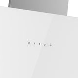 Ciarra Campana Extractora Decorativa 60cm Campana Extractora Inclinada Vidrio Blanco CBCS6765B-OW