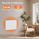 Ciarra Radiateur à inertie céramique 1500W |Chauffage électrique mural silencieux avec panneau digital CBHT15E