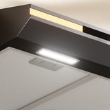 CIARRA Hotte Aspirante Sous Meuble 60cm Slim | Commande Tactile, Éclairage LED, Filtre à Charbon CBCB6921-OW