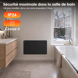 Ciarra Radiateur Connecté WiFi 1500W Inertie Céramique IP24 Noir | CBHTD15A-B