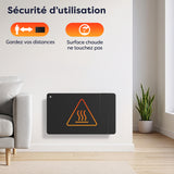 Ciarra Radiateur Connecté WiFi 1500W Inertie Céramique IP24 Noir | CBHTD15A-B