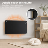 Ciarra Radiateur Connecté WiFi 1500W Inertie Céramique IP24 Noir | CBHTD15A-B