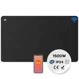 Ciarra Radiateur Connecté WiFi 1500W Inertie Céramique IP24 Noir | CBHTD15A-B