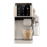 Ciarra Machine à café à Grain Cafetière Broyeur Machine à Café Percolateur avec Broyeur et Mousseur Automatique - Machine Expresso Manuelle Tout-en-Un pour Espresso, Latte et Cappuccino | CBSACM-D6