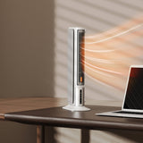Ciarra Radiateur d appoint Chauffage Ceramique & Ventilateur 2-en-1 | Ultra Fin, 3 Vitesses de Ventilation, Arrêt Automatique, Coque Anti-brûlure
