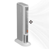 Ciarra Radiateur d appoint Chauffage Ceramique & Ventilateur 2-en-1 | Ultra Fin, 3 Vitesses de Ventilation, Arrêt Automatique, Coque Anti-brûlure