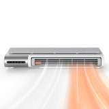 Ciarra Radiateur d appoint Chauffage Ceramique & Ventilateur 2-en-1 | Ultra Fin, 3 Vitesses de Ventilation, Arrêt Automatique, Coque Anti-brûlure