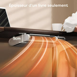 Ciarra Radiateur d appoint Chauffage Ceramique & Ventilateur 2-en-1 | Ultra Fin, 3 Vitesses de Ventilation, Arrêt Automatique, Coque Anti-brûlure