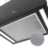 Ciarra Hotte Îlot Contrôle WIFI+APP 700m³/h Classe A+++ Noir CBCB4850-OW