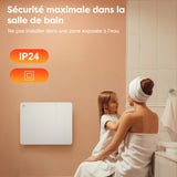 Ciarra Radiateur à inertie sèche radiateur electrique connecté economique céramique WiFi 1500W | Double cœur de chauffe céramique + film aluminium CBHTD15A-W