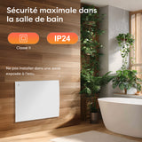 Ciarra Radiateur à inertie céramique 1500W |Chauffage électrique mural silencieux avec panneau digital CBHT15E