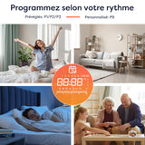 Ciarra Radiateur à inertie céramique 1500W |Chauffage électrique mural silencieux avec panneau digital CBHT15E